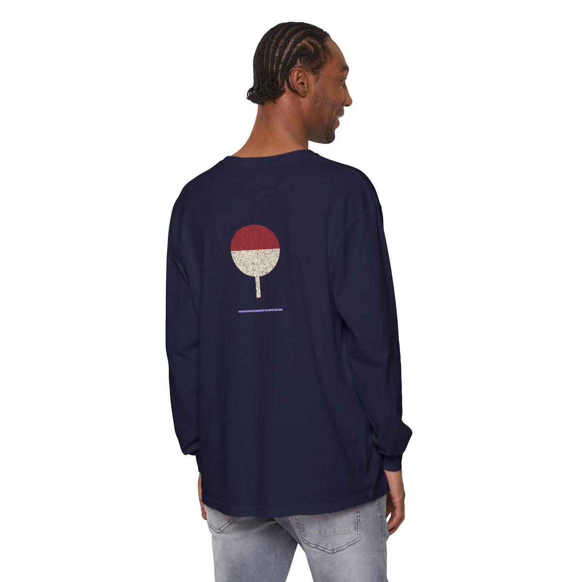 Storm Flame Kanji Anime Long Sleeve Tee | Clan Crest Japanese Streetwear