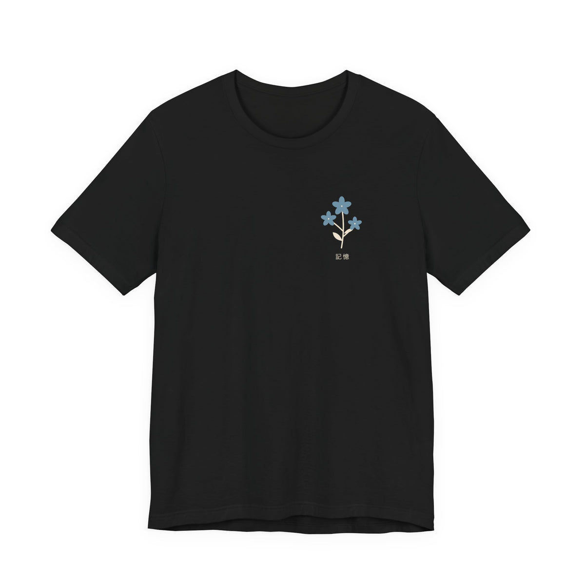 Flowers Remember Minimalist Anime Soft Tee | Mage Journey Japanese Streetwear