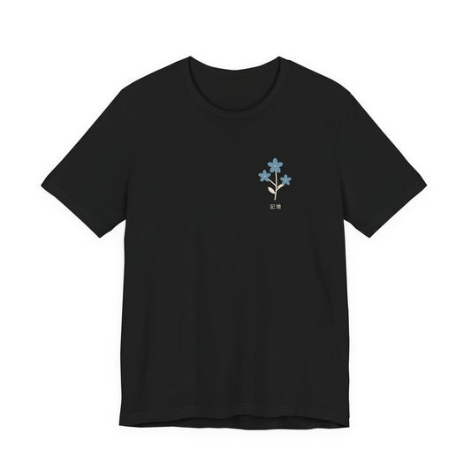 Flowers Remember Minimalist Anime Soft Tee | Mage Journey Japanese Streetwear