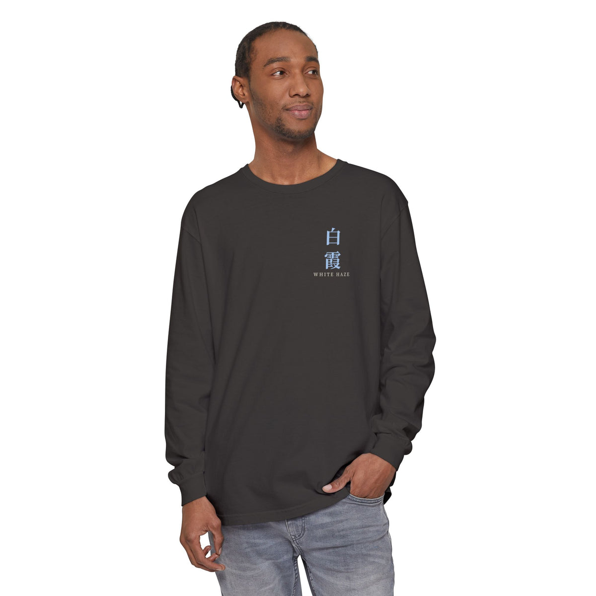White Haze Kanji Long Sleeve Tee | Inspired by Rukia Kuchiki from Bleach
