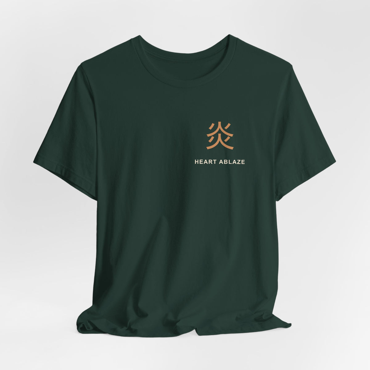Burning Resolve Kanji Anime Soft Tee | Demon Hunter Japanese Streetwear