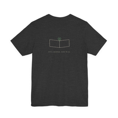 Five Leaf Kanji Soft Tee | Inspired by Asta from Black Clover