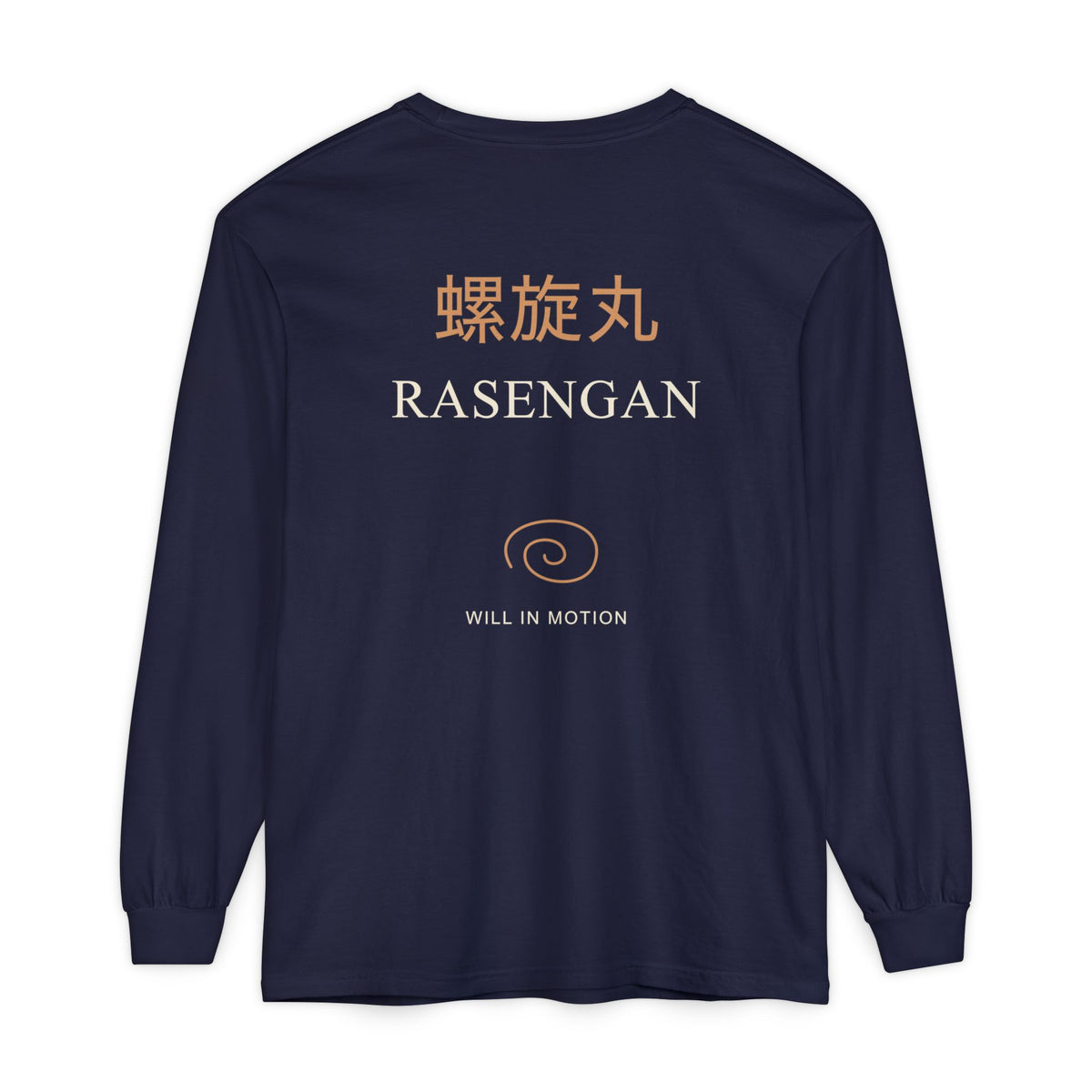 Spiral Will Kanji Anime Long Sleeve Tee | Ninja Japanese Streetwear