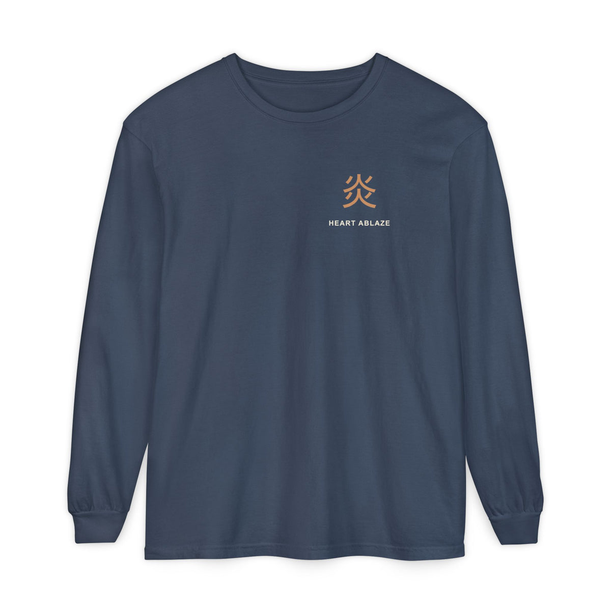 Burning Resolve Kanji Long Sleeve Tee | Inspired by Kyojuro Rengoku from Demon Slayer