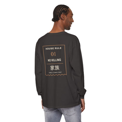 Family Policy Kanji Long Sleeve Tee | Inspired by Taro and Aoi Sakamoto from Sakamoto Days