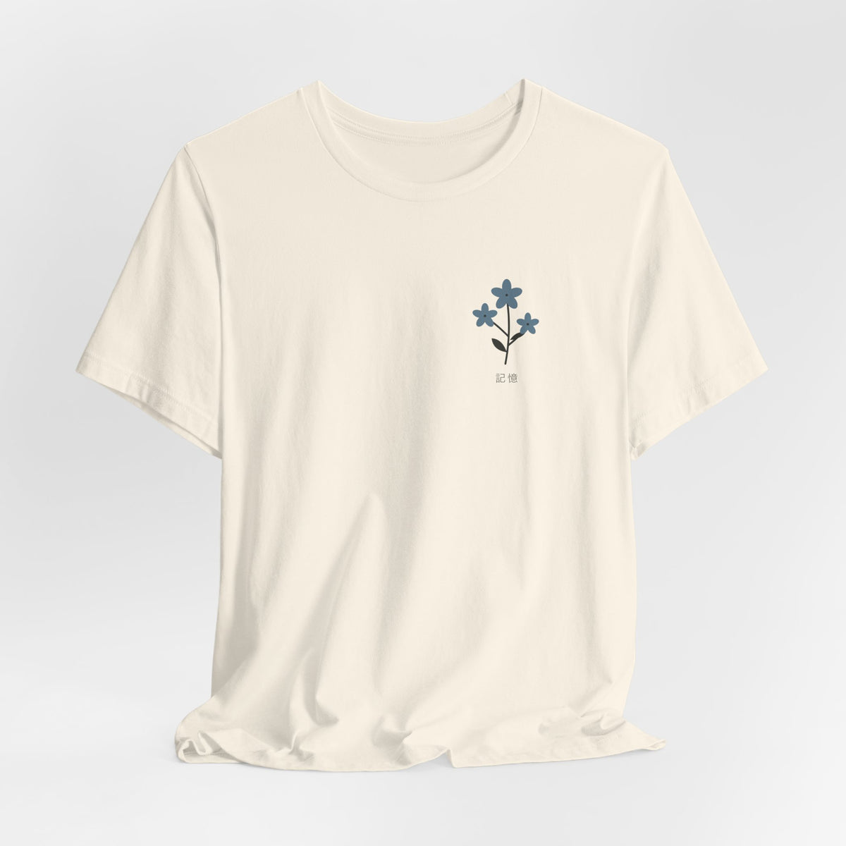 Flowers Remember Minimalist Anime Soft Tee | Mage Journey Japanese Streetwear