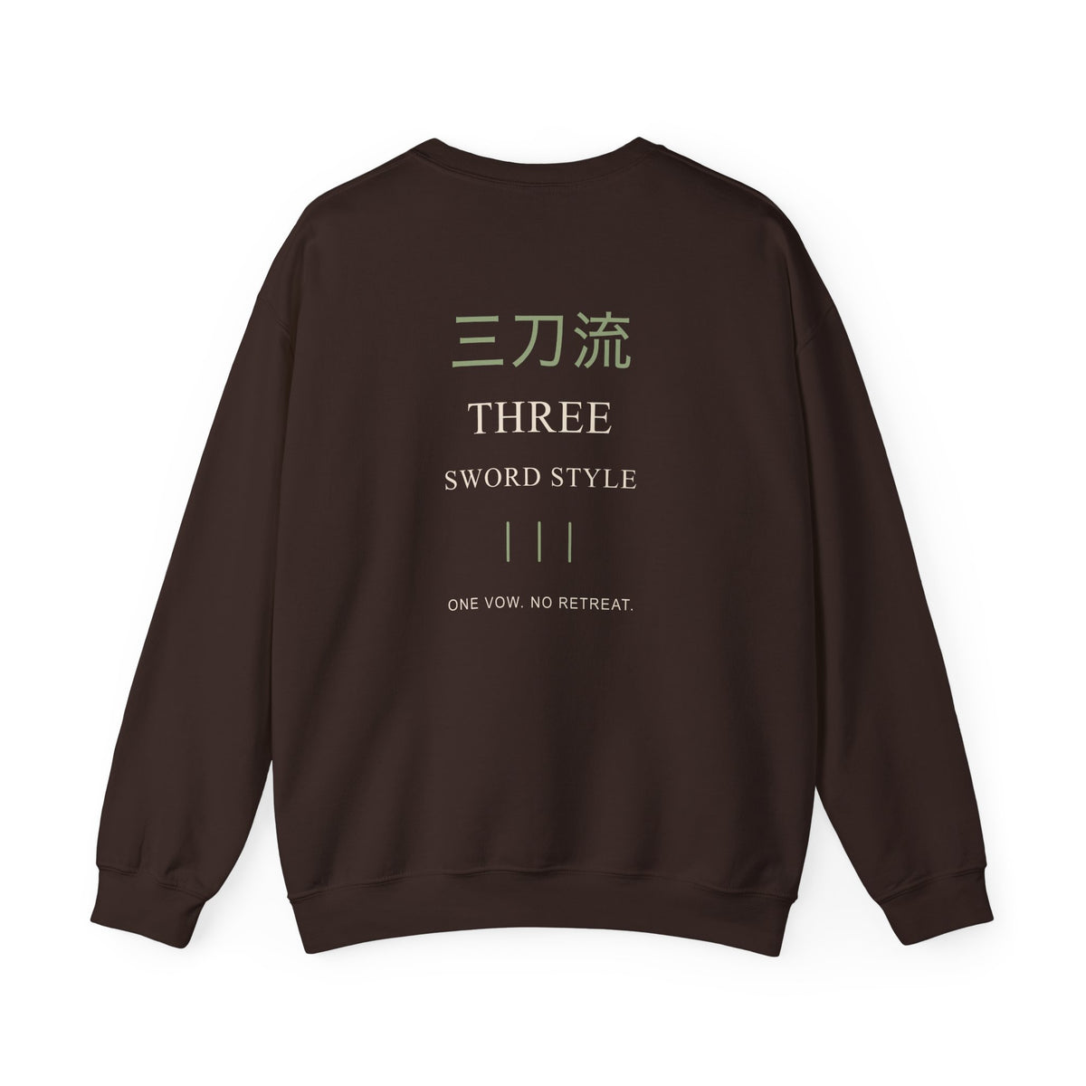 Threefold Vow Kanji Crewneck Sweatshirt | Inspired by Roronoa Zoro from One Piece