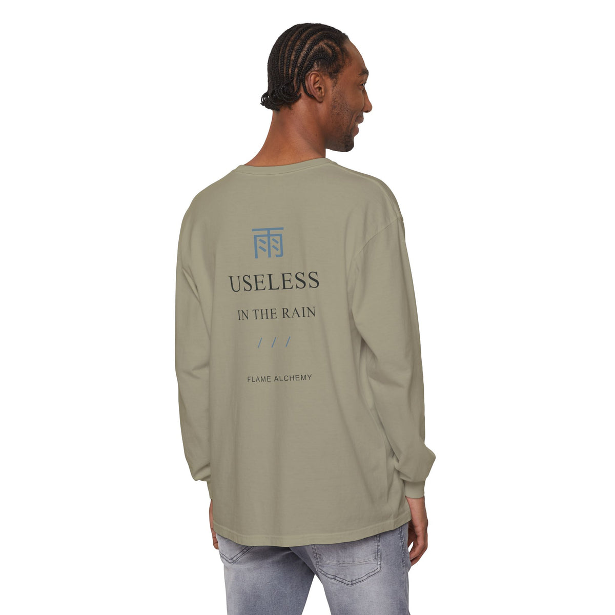 Rain Check Kanji Long Sleeve Tee | Inspired by Roy Mustang from Fullmetal Alchemist