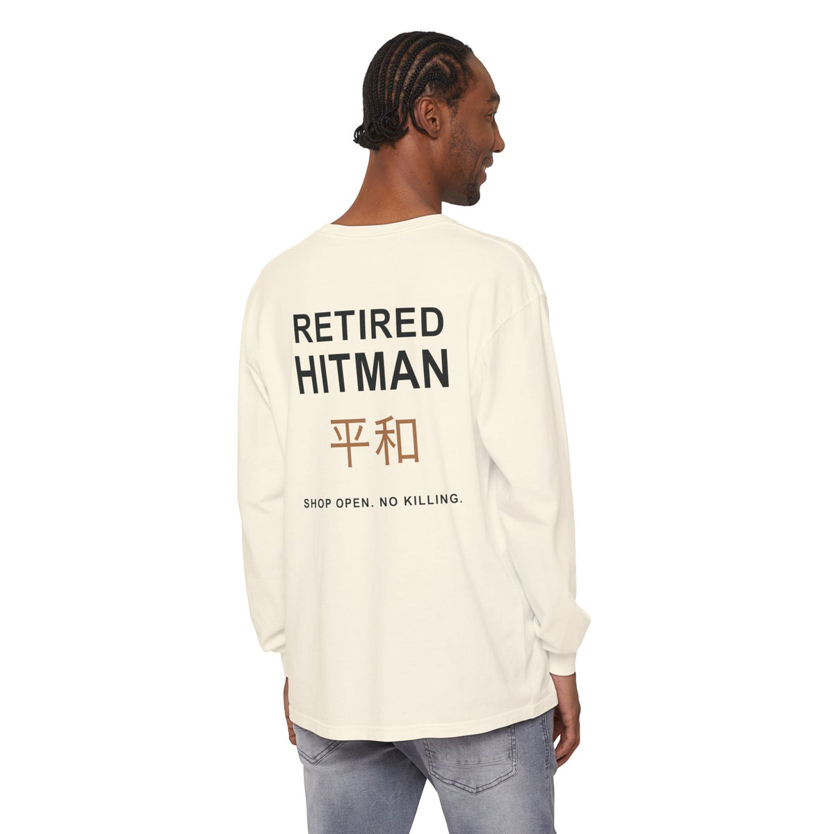 Off Duty Kanji Long Sleeve Tee | Inspired by Taro Sakamoto from Sakamoto Days
