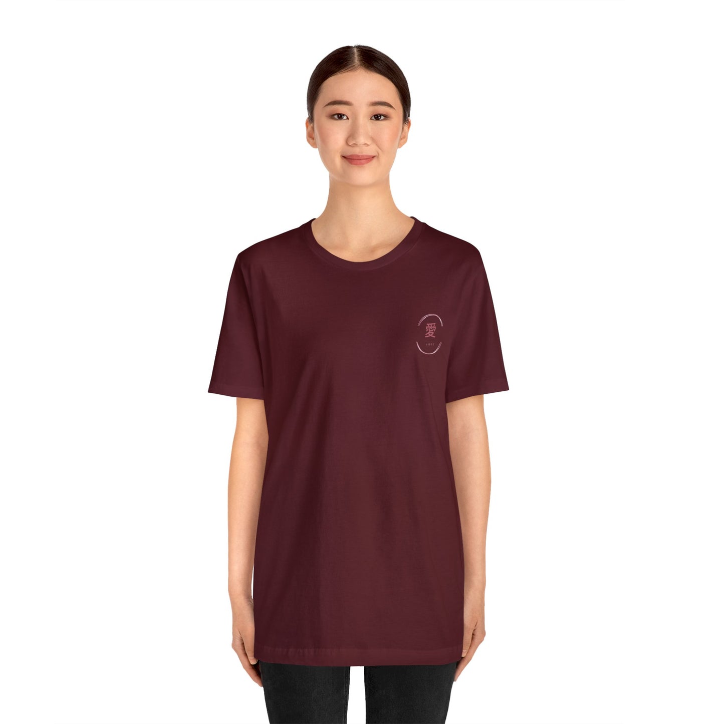 Love Kanji Crest Unisex Jersey Short Sleeve Tee Shirt