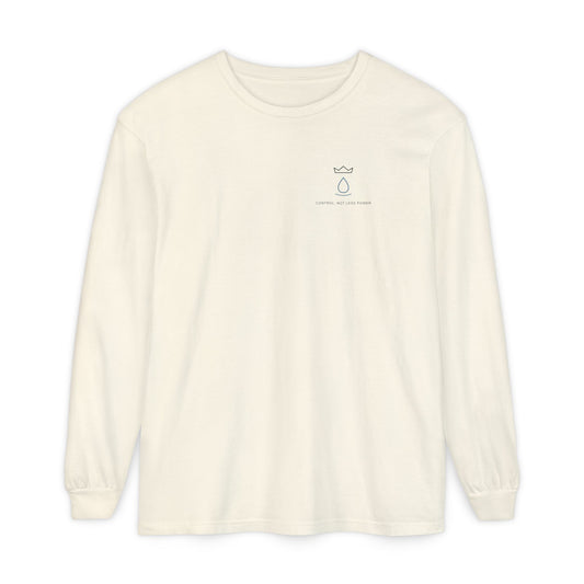 Royal Control Minimalist Anime Long Sleeve Tee | Grimoire Magic Japanese Streetwear