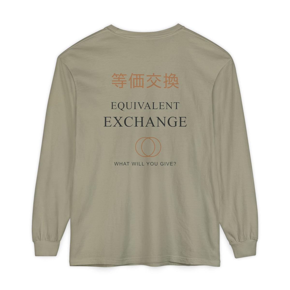 Equal Exchange Kanji Long Sleeve Tee | Inspired by Edward and Alphonse Elric from Fullmetal Alchemist