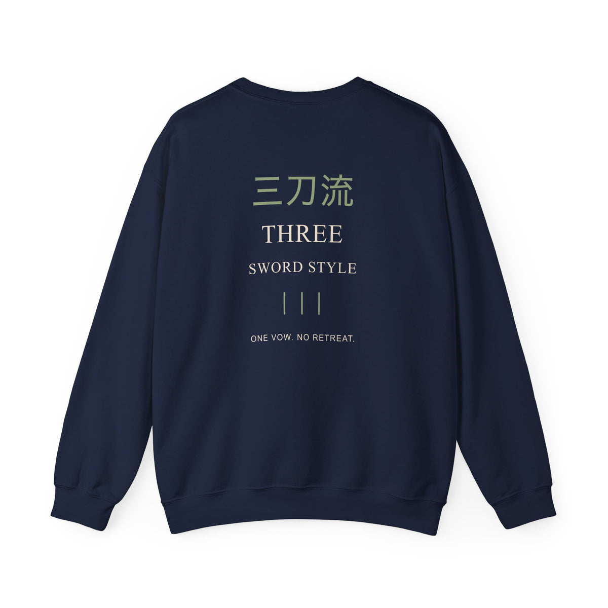 Threefold Vow Kanji Crewneck Sweatshirt | Inspired by Roronoa Zoro from One Piece