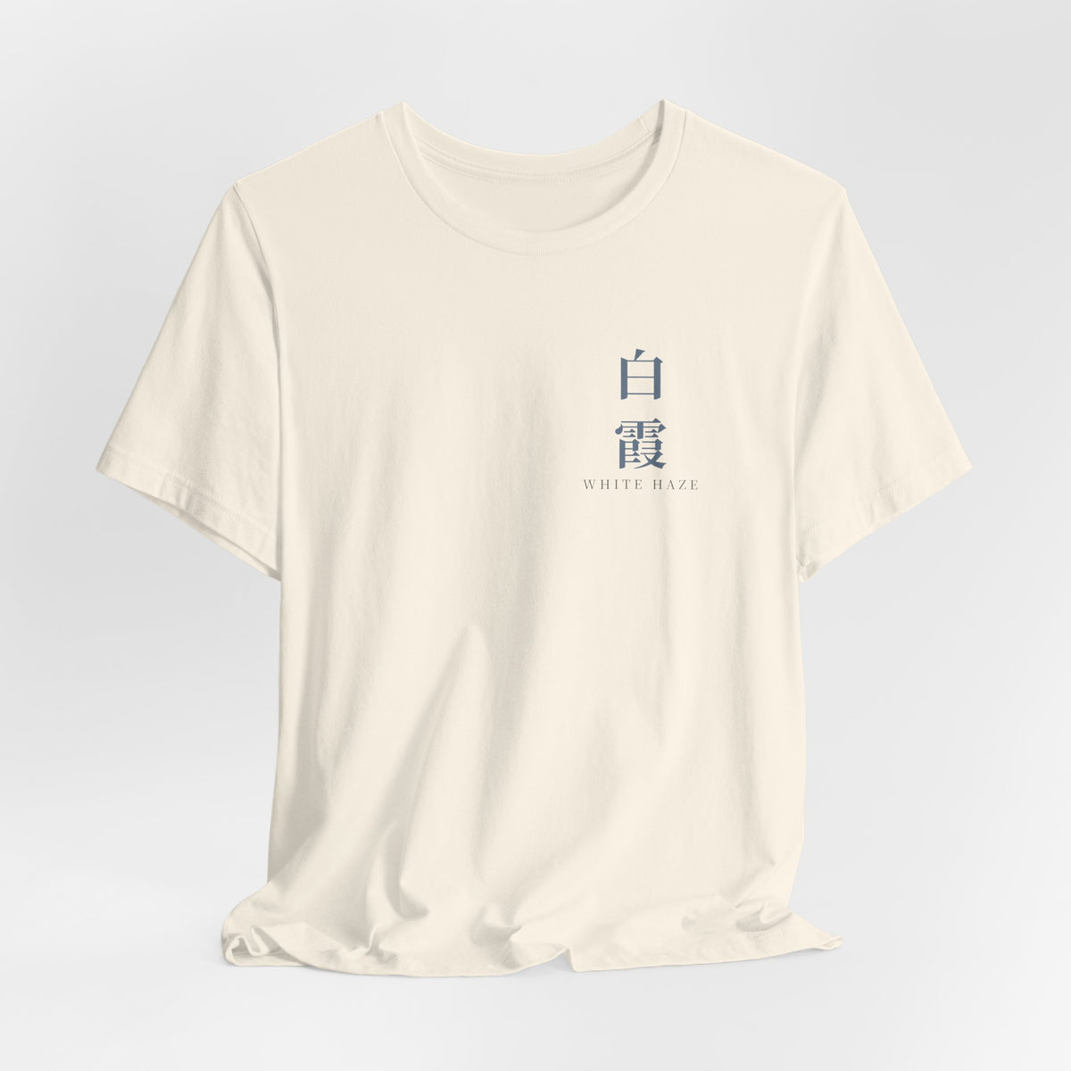 White Haze Kanji Anime Soft Tee | Soul Sword Japanese Streetwear