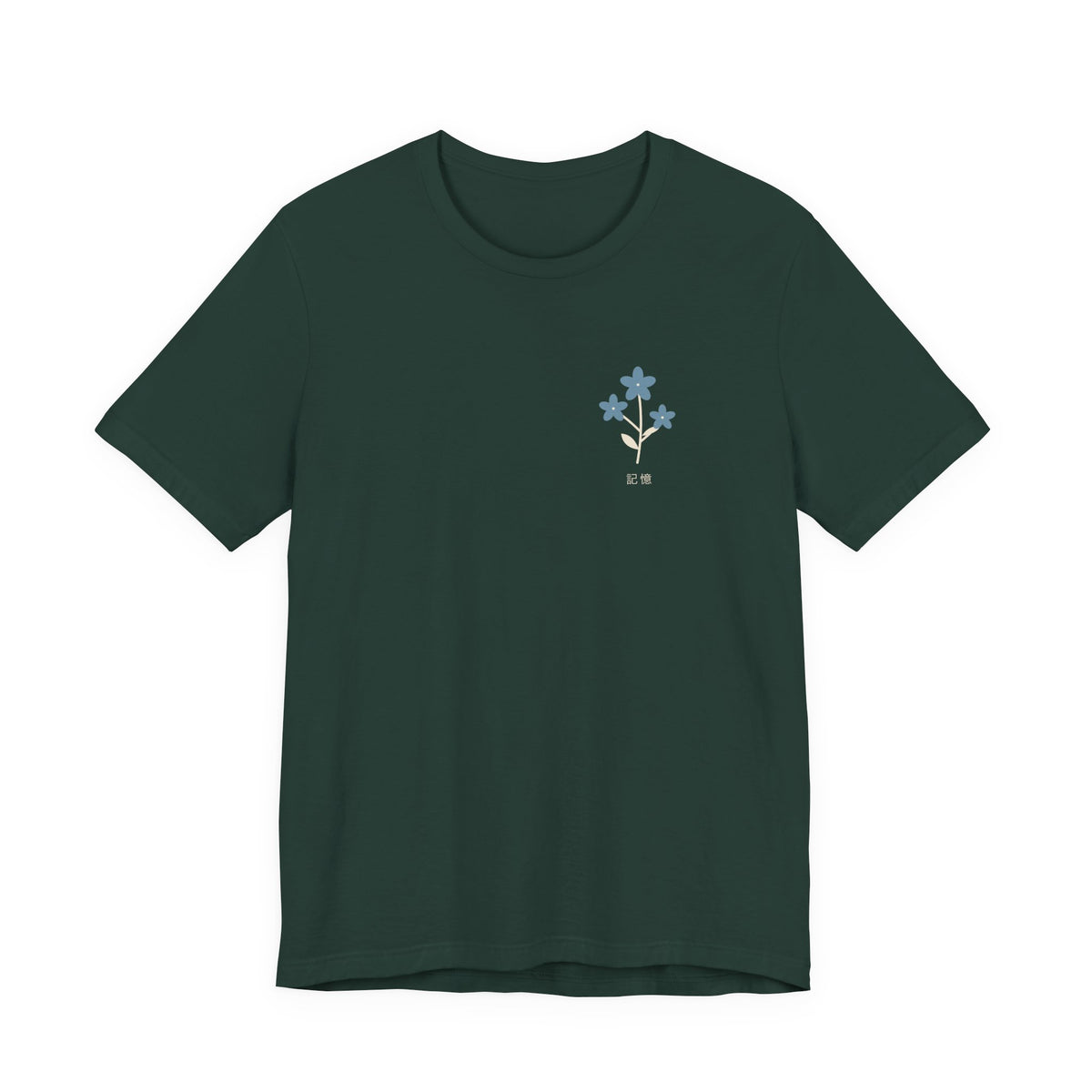 Flowers Remember Minimalist Anime Soft Tee | Mage Journey Japanese Streetwear