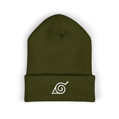 Konoha Quiet Crest Embroidered Beanie | Inspired by the Hidden Leaf Village from Naruto