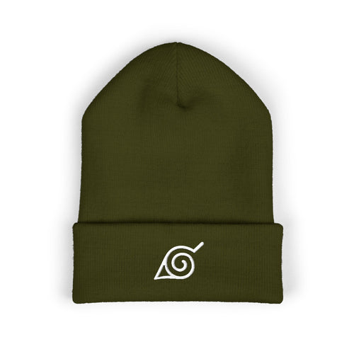 Konoha Quiet Crest Embroidered Beanie | Inspired by the Hidden Leaf Village from Naruto