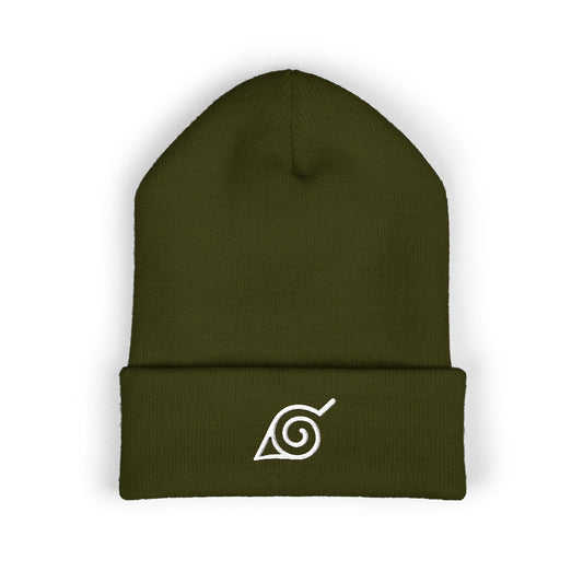 Konoha Quiet Crest Embroidered Beanie | Inspired by the Hidden Leaf Village from Naruto