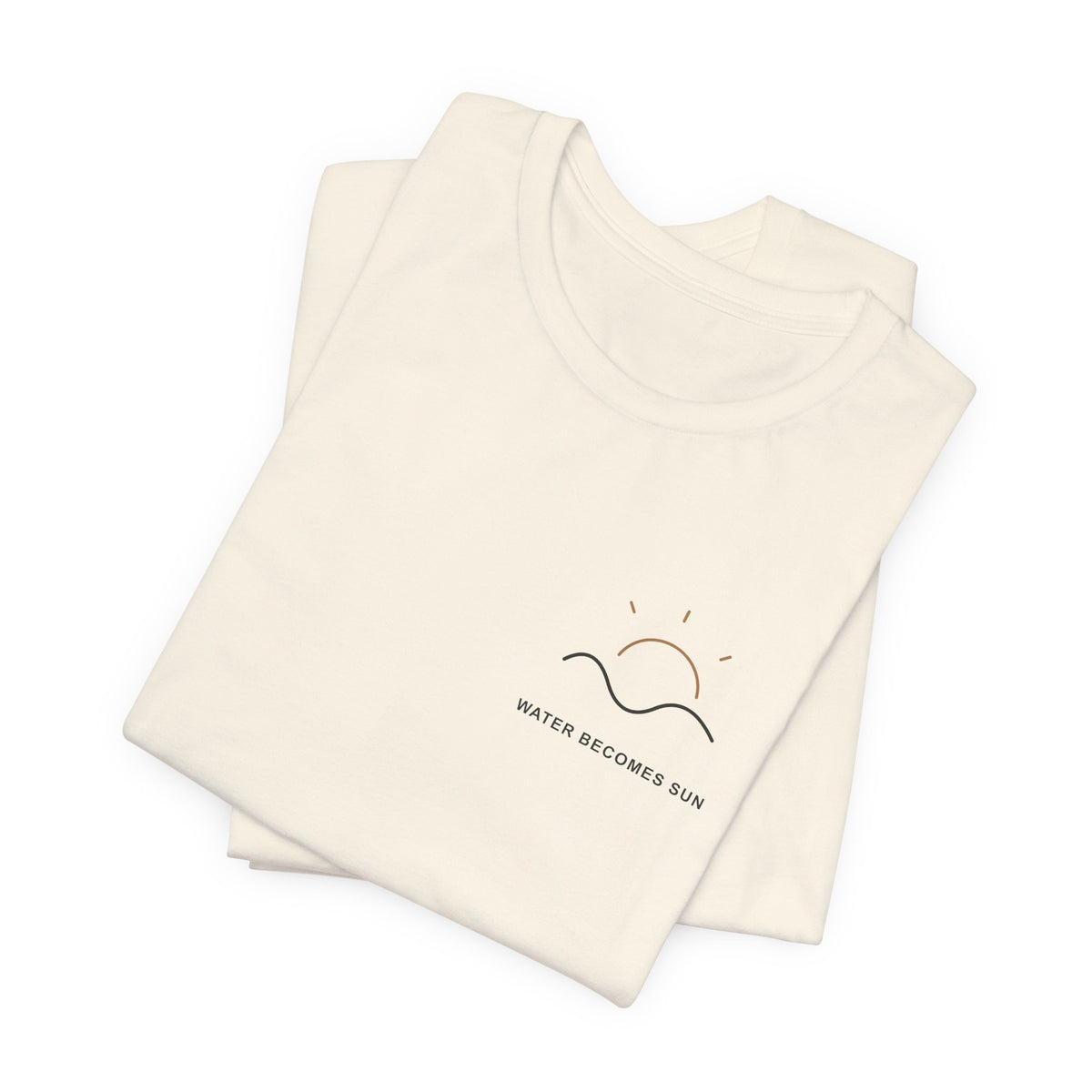 Water Becomes Sun Minimalist Anime Soft Tee | Demon Hunter Japanese Streetwear