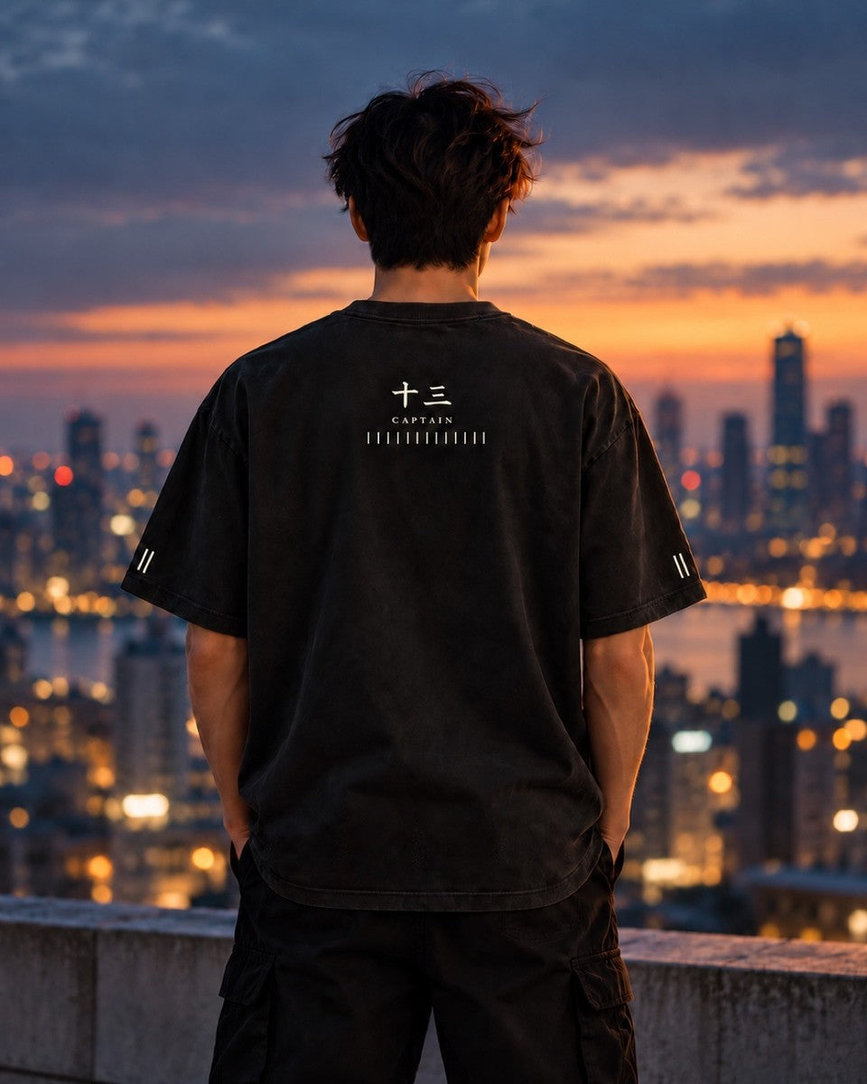 Thirteen Captain back print worn