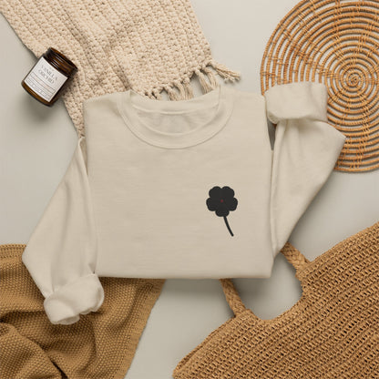 Black Clover Leaf Minimalist Crewneck Sweatshirt | Inspired by Asta from Black Clover
