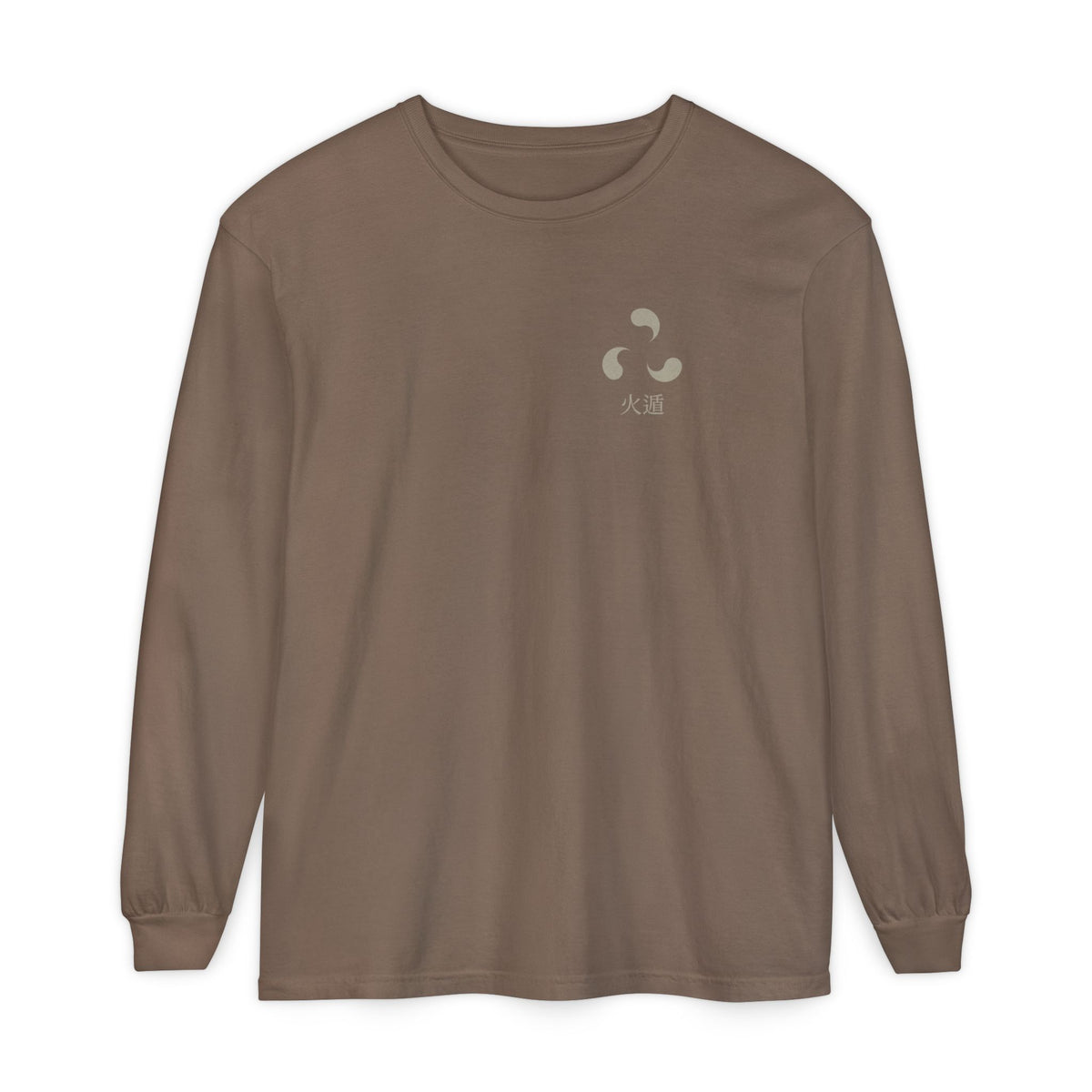 Ember Legacy Minimalist Anime Long Sleeve Tee | Fire Release Kanji Japanese Streetwear