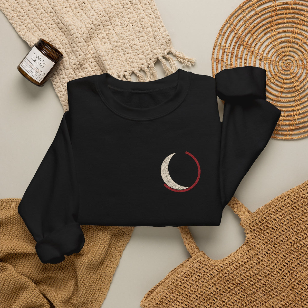 Black Moon Minimalist Crewneck Sweatshirt | Inspired by Ichigo Kurosaki from Bleach