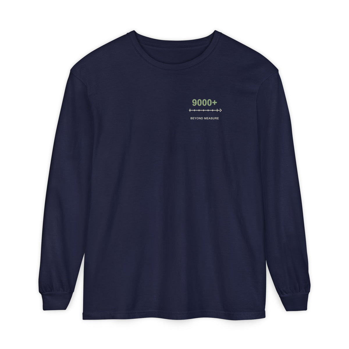 Beyond Measure Minimalist Anime Long Sleeve Tee | Power Level Japanese Streetwear