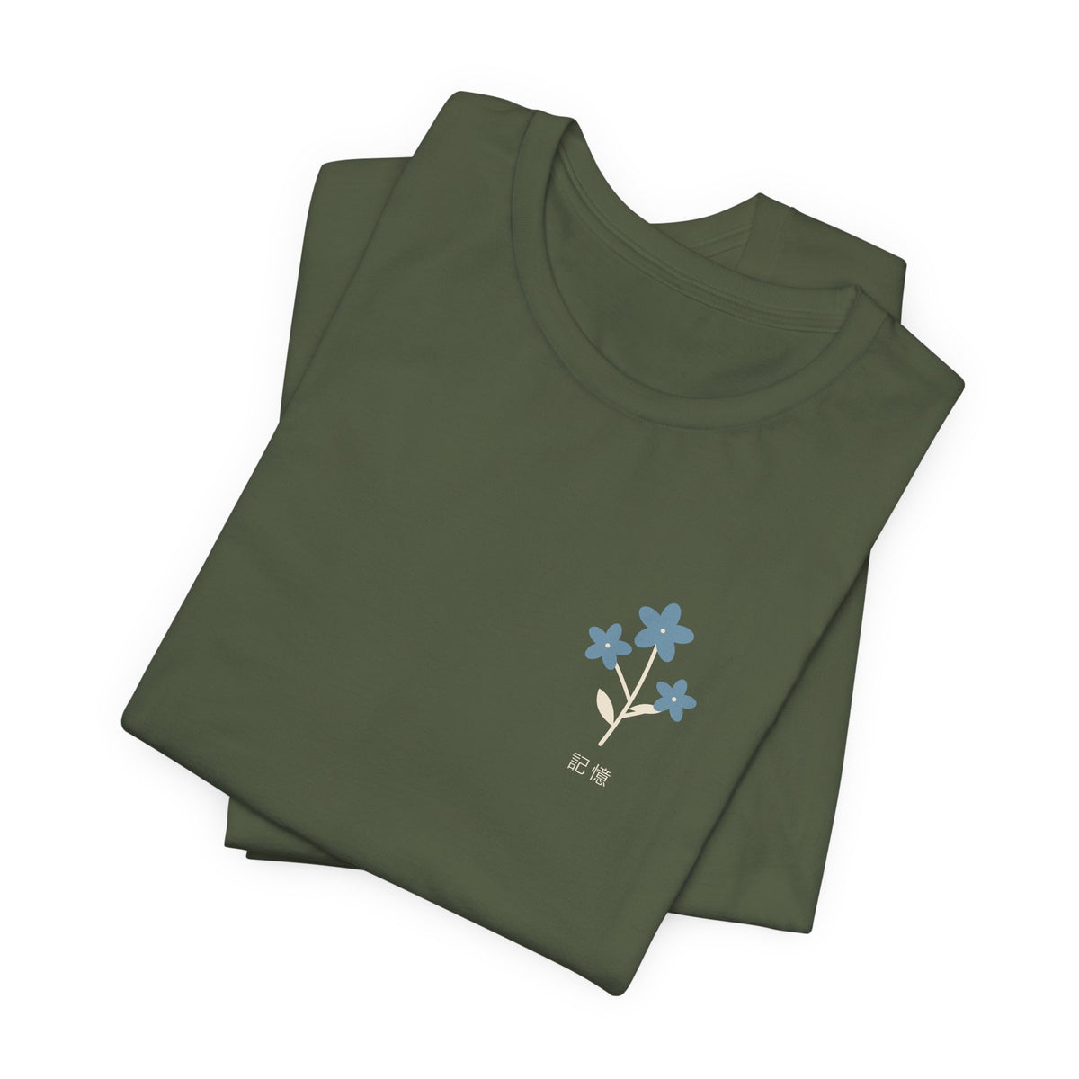 Flowers Remember Minimalist Anime Soft Tee | Mage Journey Japanese Streetwear