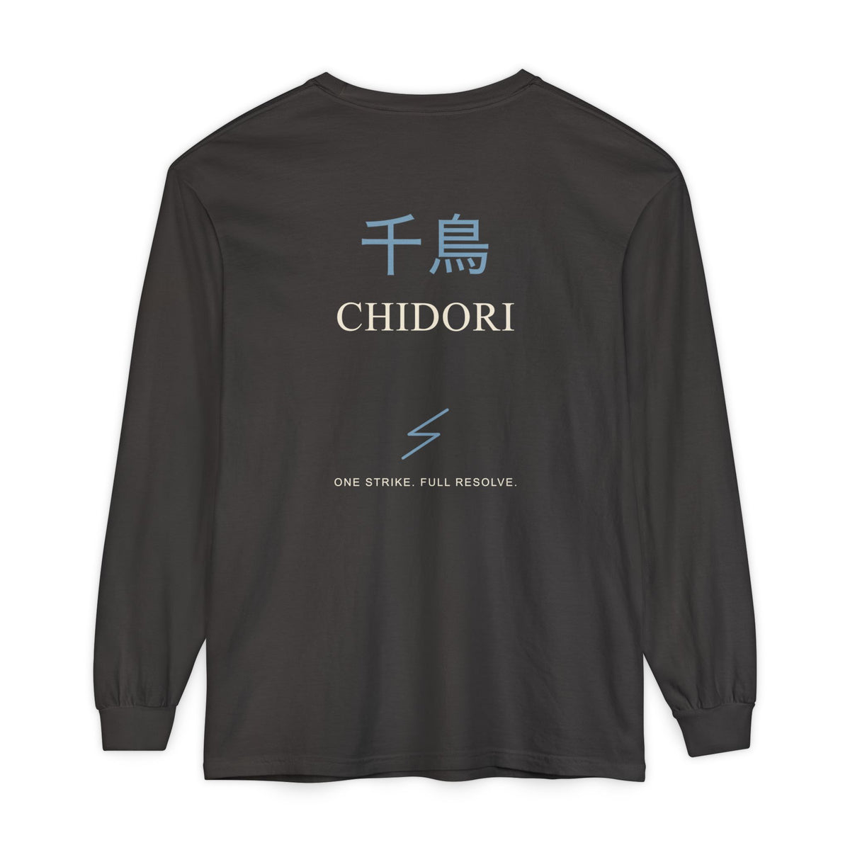 Thunder Strike Kanji Anime Long Sleeve Tee | Ninja Japanese Streetwear