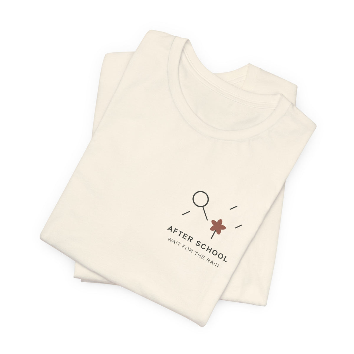 After School Rain Minimalist Anime Soft Tee | Devil Hunter Japanese Streetwear