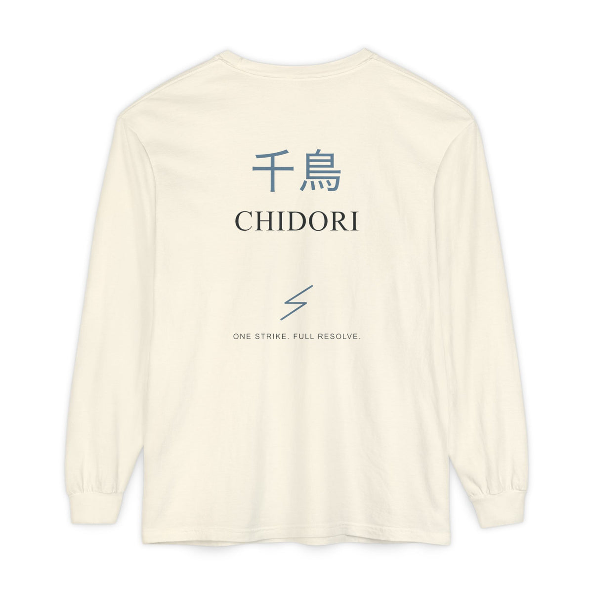 Thunder Strike Kanji Anime Long Sleeve Tee | Ninja Japanese Streetwear