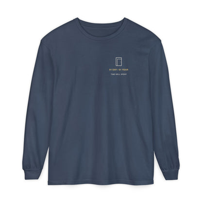 One Day One Year Minimalist Long Sleeve Tee | Inspired by the Hyperbolic Time Chamber from Dragon Ball Z