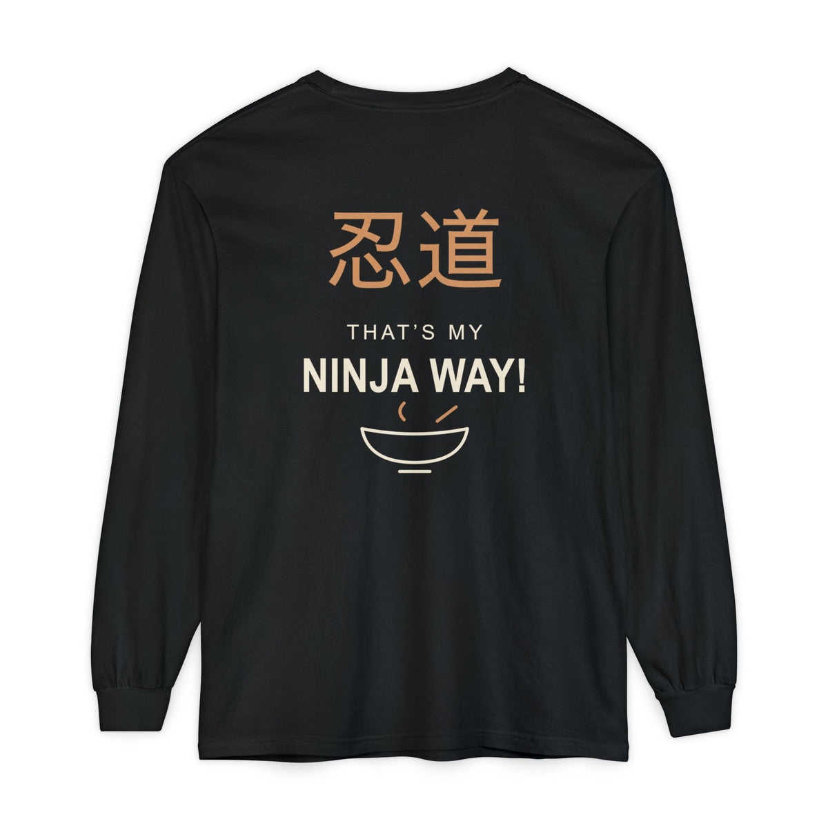 Ninja Way Kanji Anime Long Sleeve Tee | Ninja Japanese Streetwear