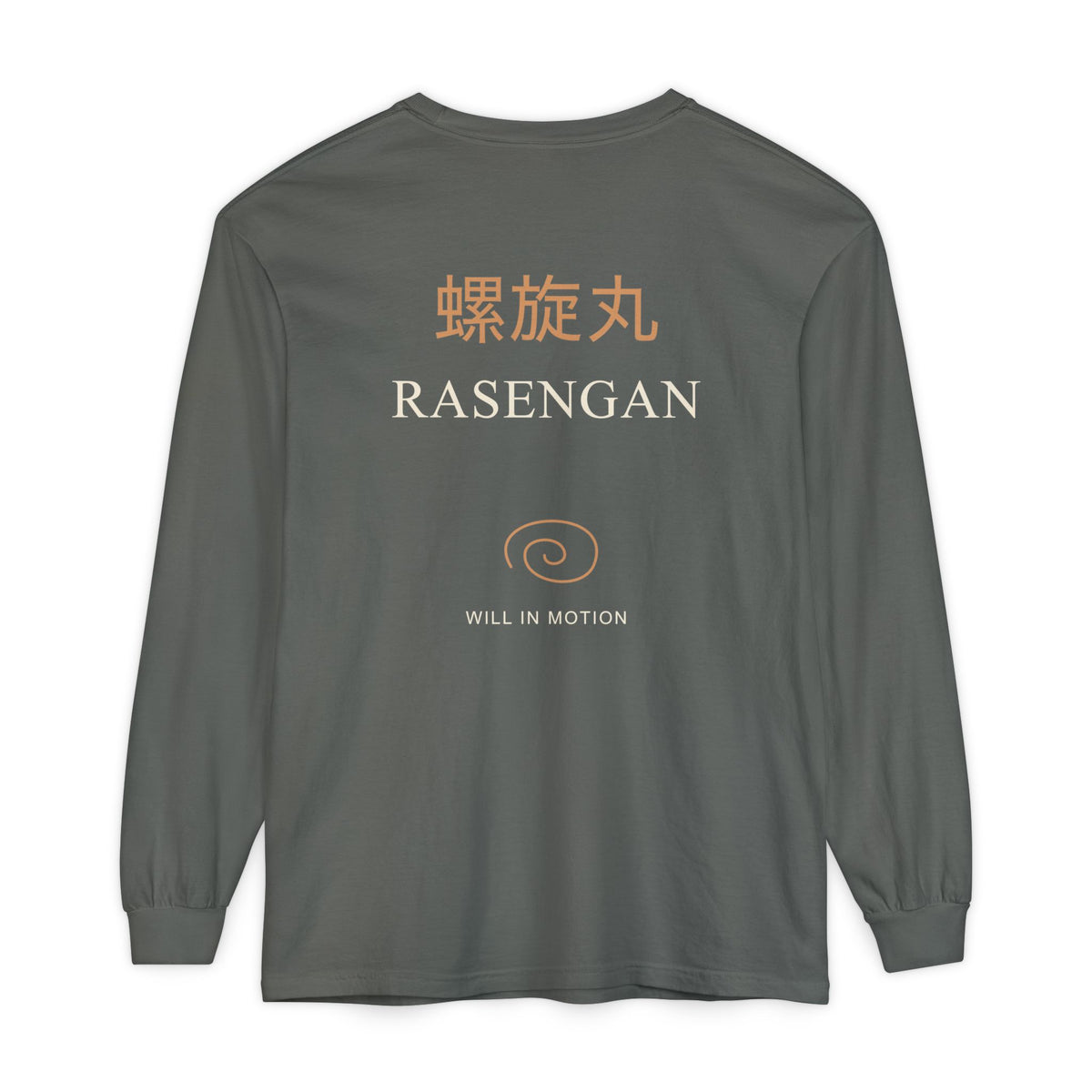 Spiral Will Kanji Anime Long Sleeve Tee | Ninja Japanese Streetwear