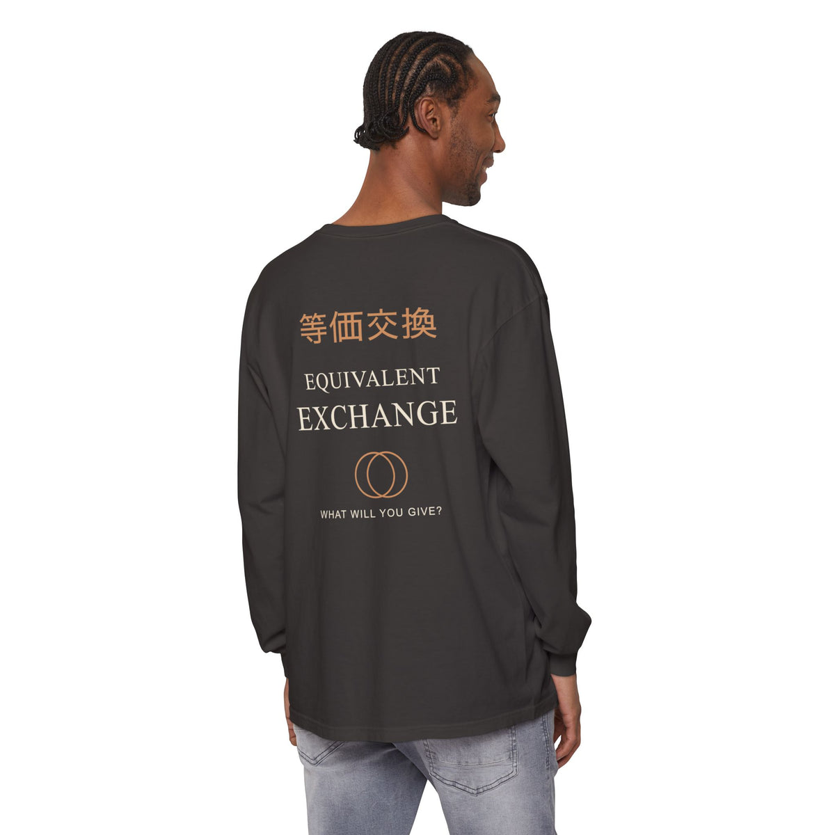 Equal Exchange Kanji Long Sleeve Tee | Inspired by Edward and Alphonse Elric from Fullmetal Alchemist