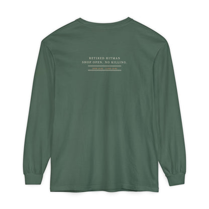 Shop Hours Kanji Long Sleeve Tee | Inspired by Taro Sakamoto from Sakamoto Days