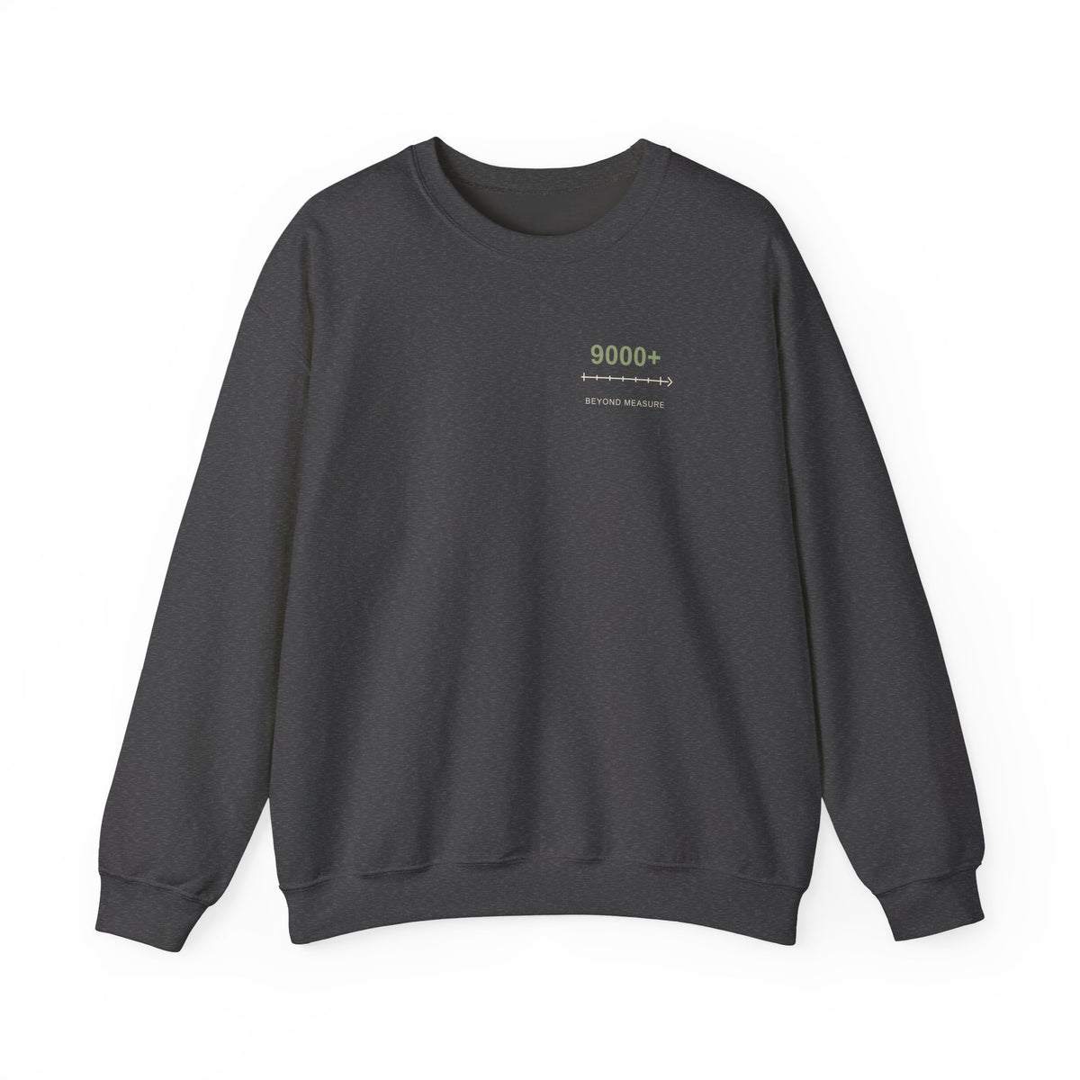 Beyond Measure Minimalist Anime Crewneck Sweatshirt | Power Level Japanese Streetwear