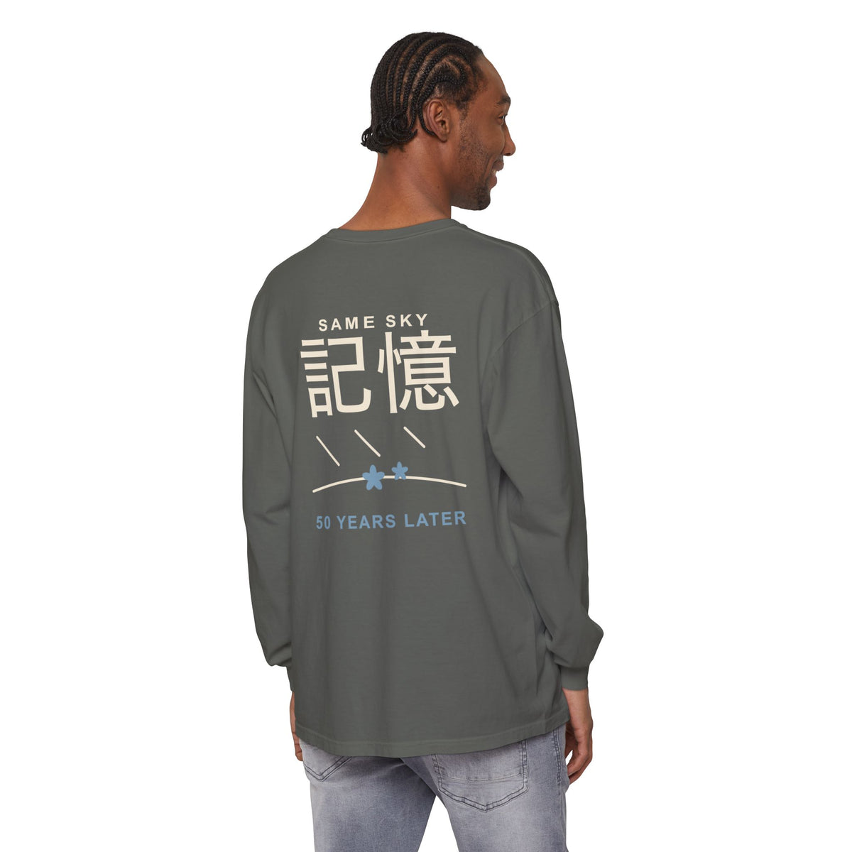 Memory of the Sky Kanji Long Sleeve Tee | Inspired by Frieren and Himmel from Frieren