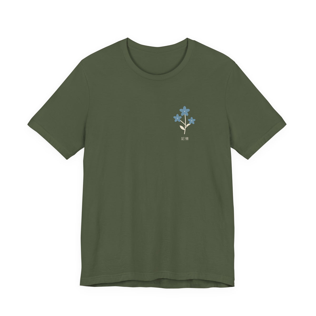 Flowers Remember Minimalist Anime Soft Tee | Mage Journey Japanese Streetwear