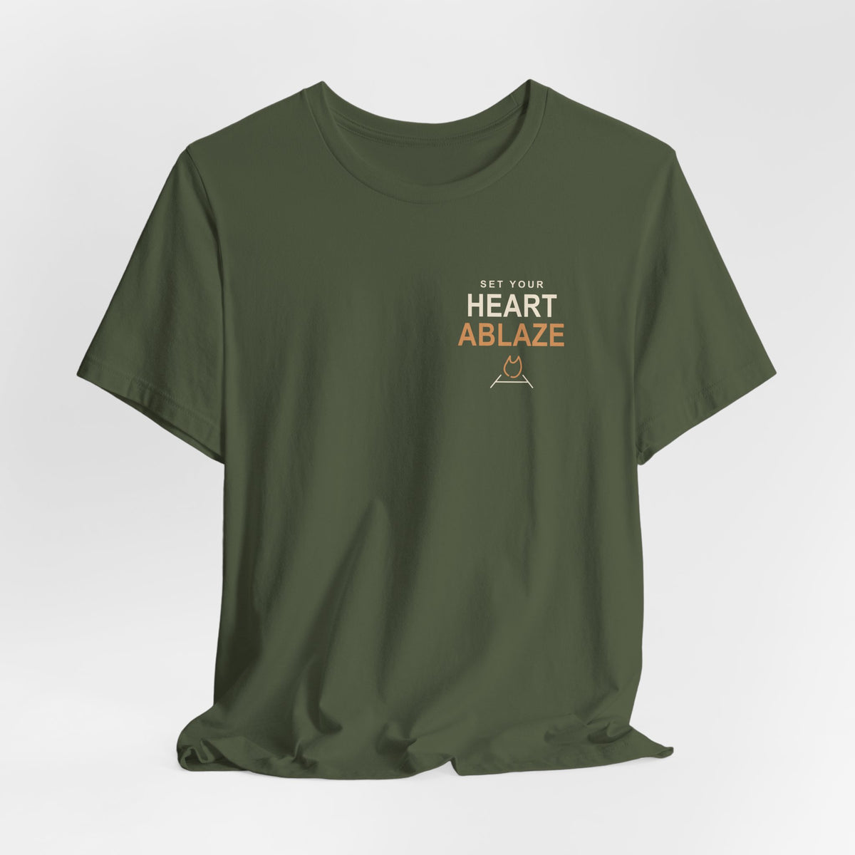 Heart Ablaze Anime Quote Soft Tee | Demon Hunter Japanese Streetwear
