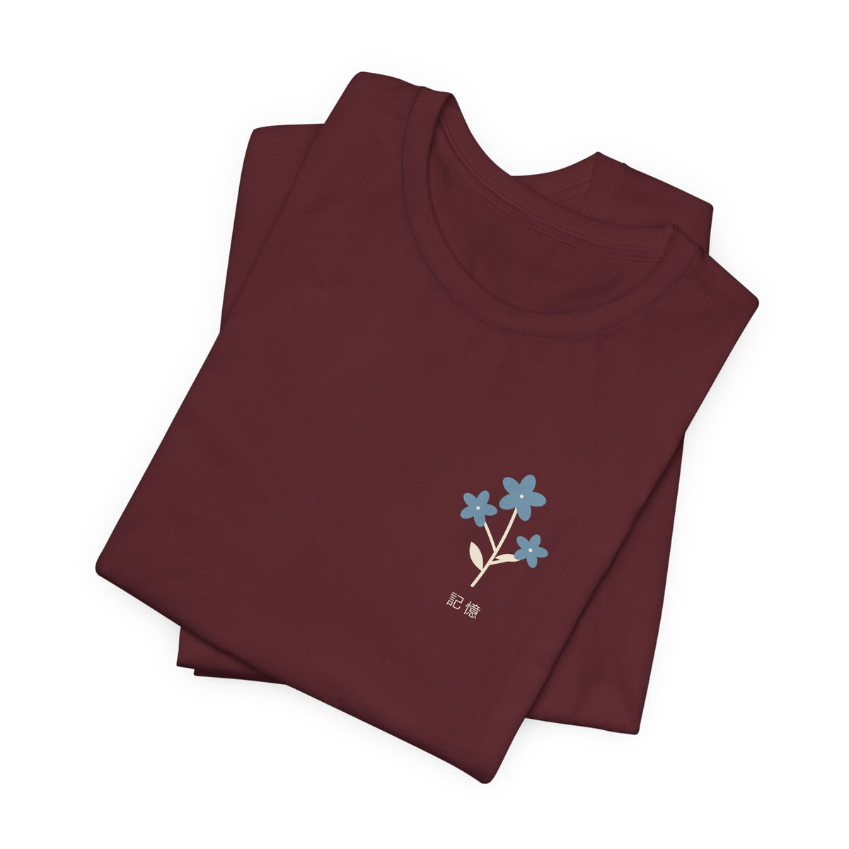 Flowers Remember Minimalist Anime Soft Tee | Mage Journey Japanese Streetwear