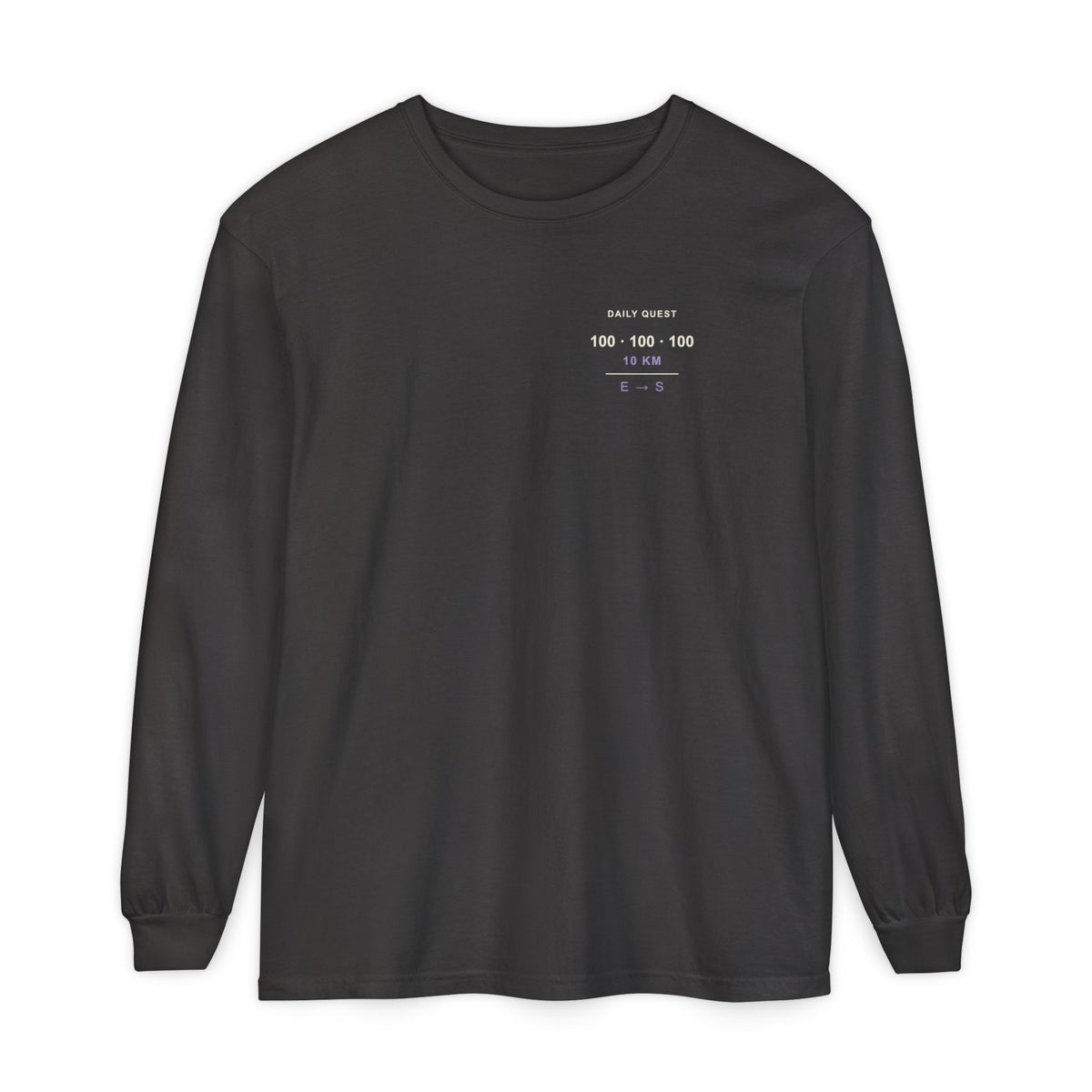 Daily Requirement Minimalist Anime Long Sleeve Tee | Shadow Rank Gym Japanese Streetwear