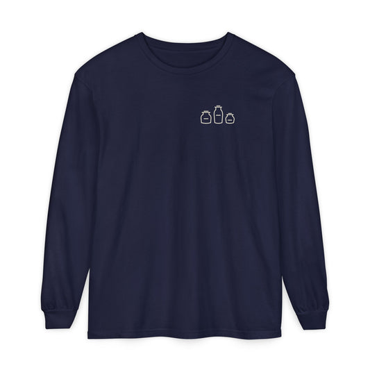 Measured Remedy Minimalist Anime Long Sleeve Tee | Apothecary Japanese Streetwear