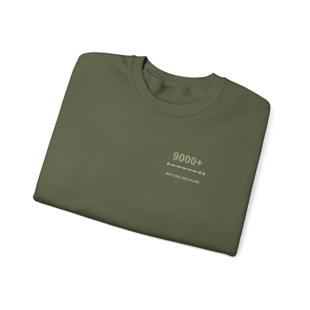 Beyond Measure Minimalist Anime Crewneck Sweatshirt | Power Level Japanese Streetwear