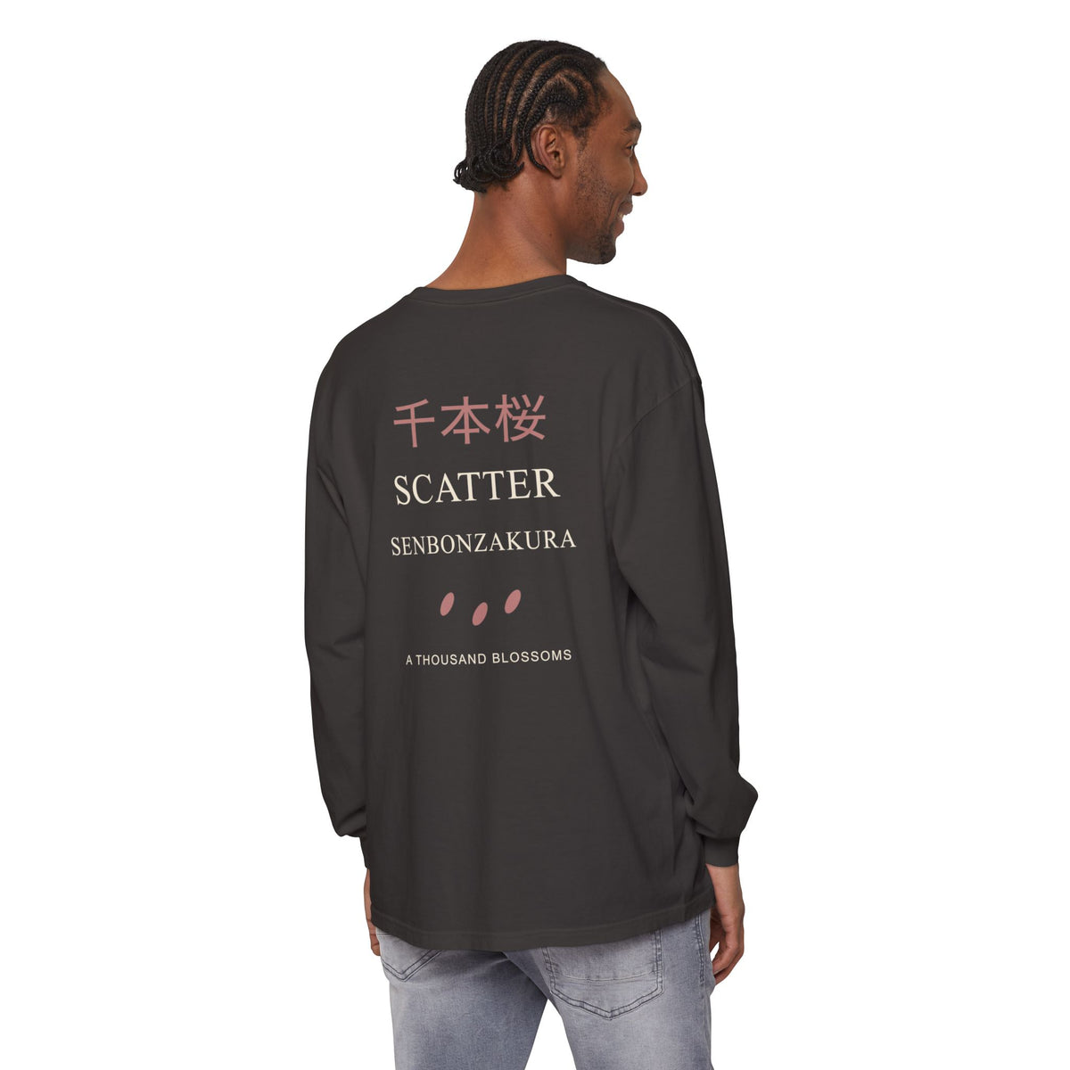 Scatter Kanji Long Sleeve Tee | Inspired by Byakuya Kuchiki from Bleach