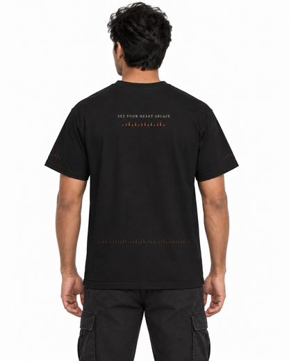 Flame Watch Edge Edition in Black — studio back lifestyle — back view