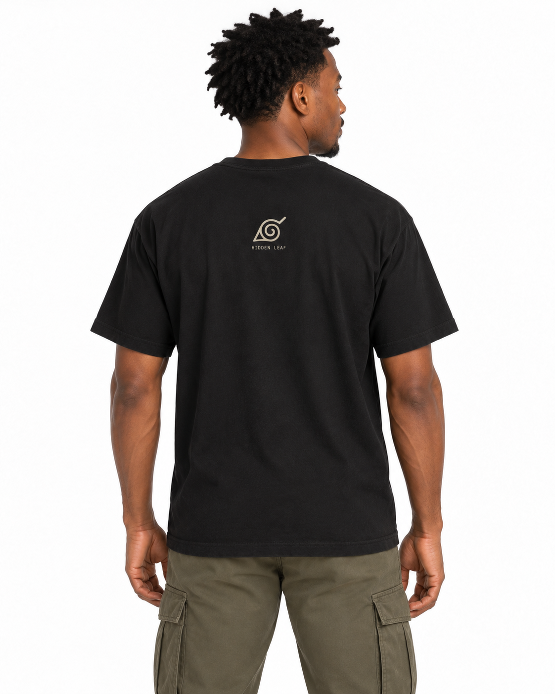 Konoha Quiet Crest black studio back lifestyle — back view