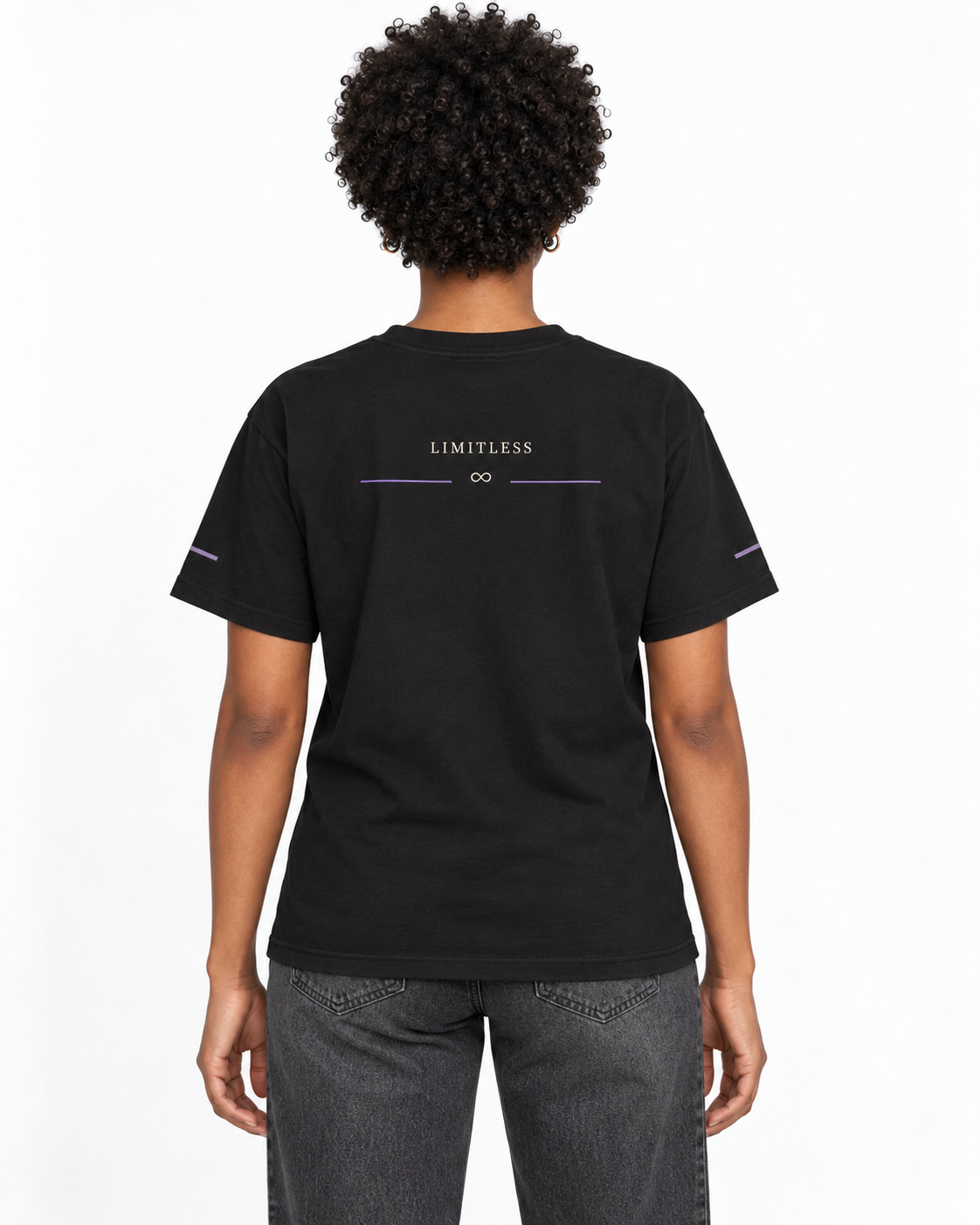 Limitless Edge Edition in Black — studio back lifestyle — back view