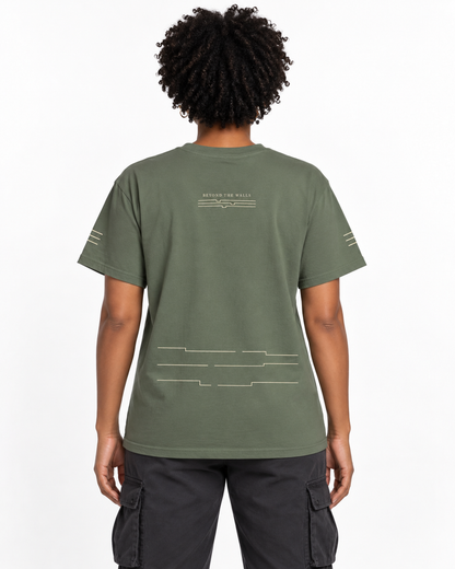 Survey Issue Edge Edition Moss — studio back lifestyle — back view
